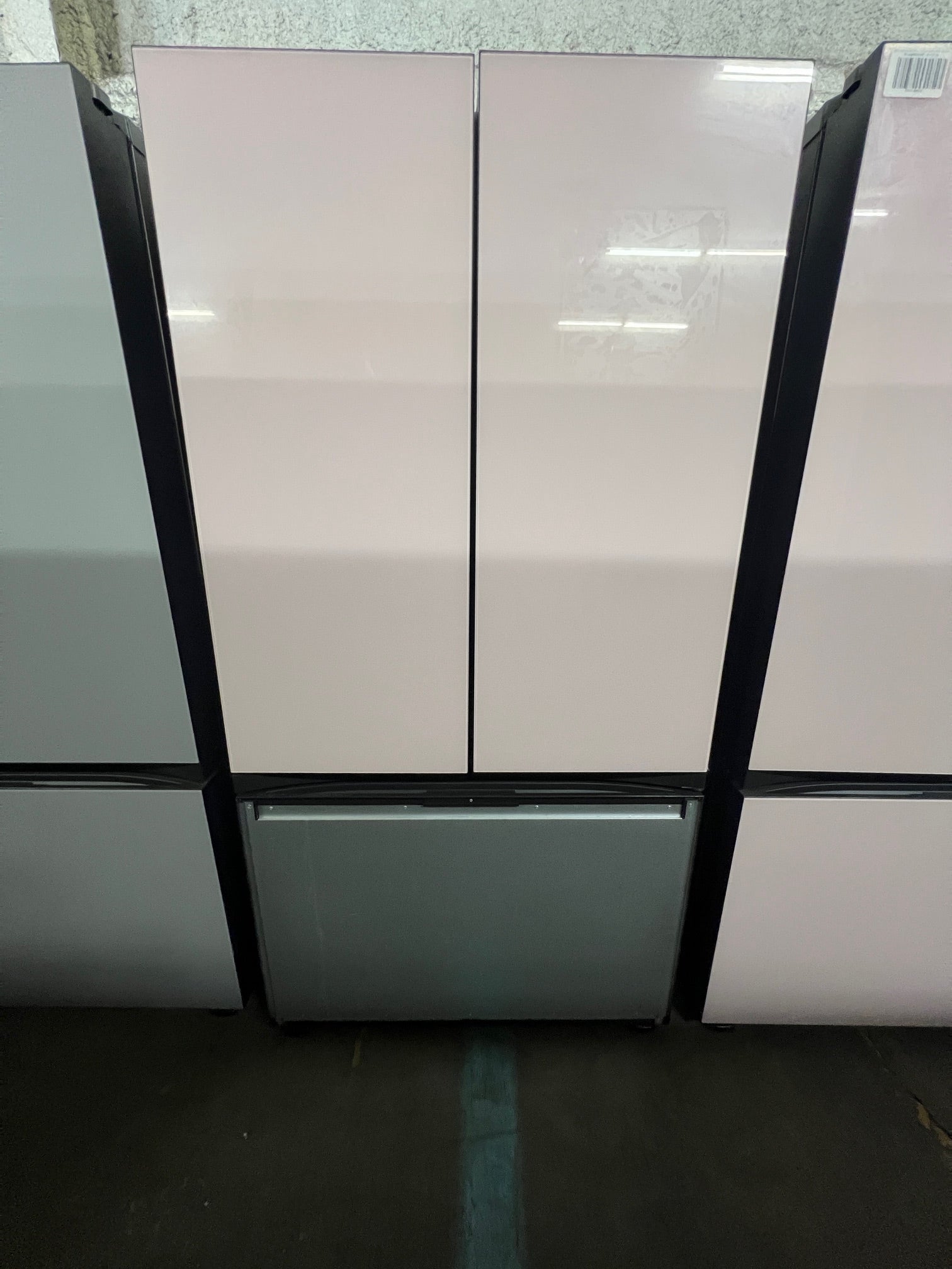 Samsung BESPOKE 24 cu. ft. Counter Depth 3-Doors Pink Top, No Bottom Panel